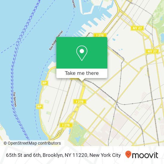 65th St and 6th, Brooklyn, NY 11220 map