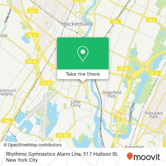 Mapa de Rhythmic Gymnastics Alarm Line, 517 Hudson St