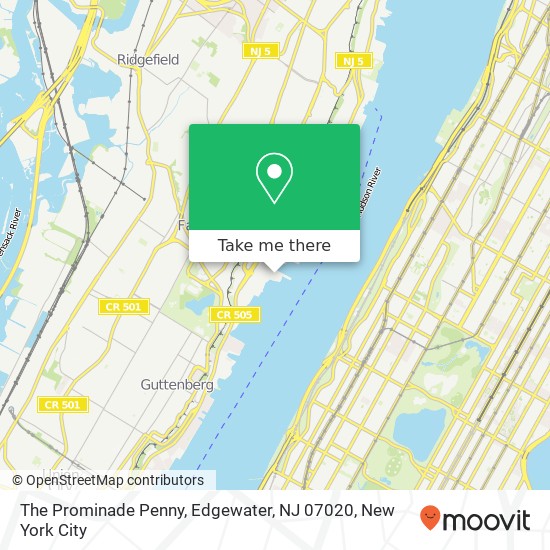 Mapa de The Prominade Penny, Edgewater, NJ 07020