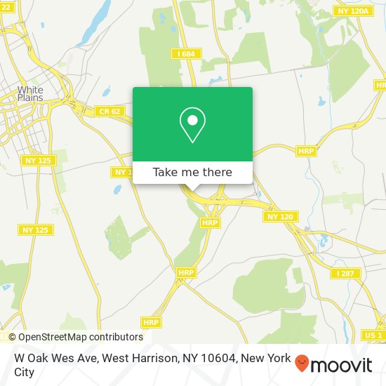 Mapa de W Oak Wes Ave, West Harrison, NY 10604