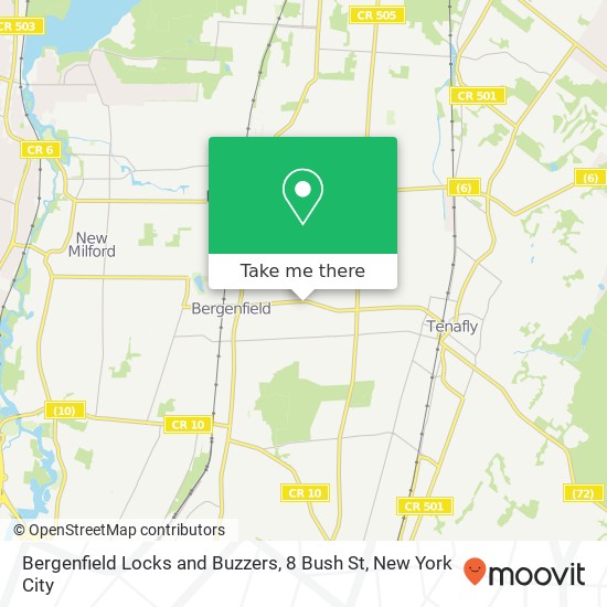 Bergenfield Locks and Buzzers, 8 Bush St map