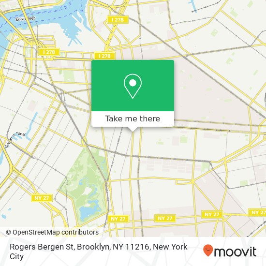 Mapa de Rogers Bergen St, Brooklyn, NY 11216