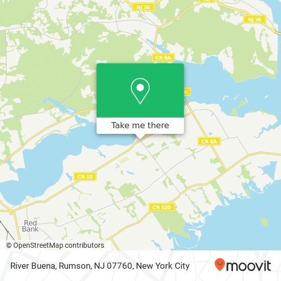 Mapa de River Buena, Rumson, NJ 07760