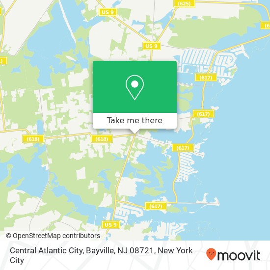 Mapa de Central Atlantic City, Bayville, NJ 08721