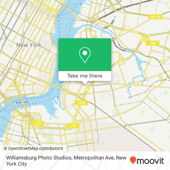 Mapa de Williamsburg Photo Studios, Metropolitan Ave