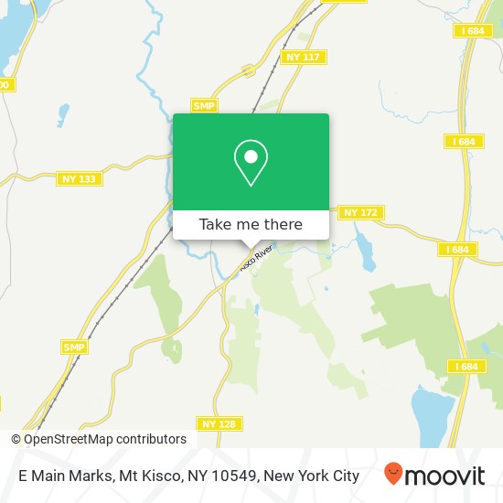 Mapa de E Main Marks, Mt Kisco, NY 10549