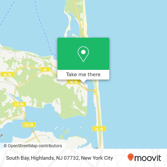 Mapa de South Bay, Highlands, NJ 07732