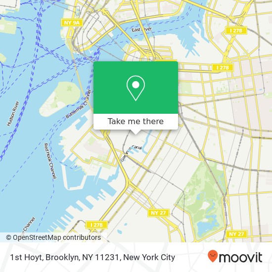 Mapa de 1st Hoyt, Brooklyn, NY 11231