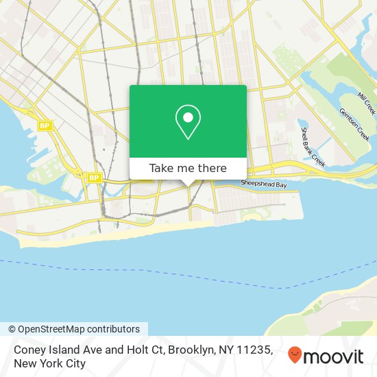Mapa de Coney Island Ave and Holt Ct, Brooklyn, NY 11235
