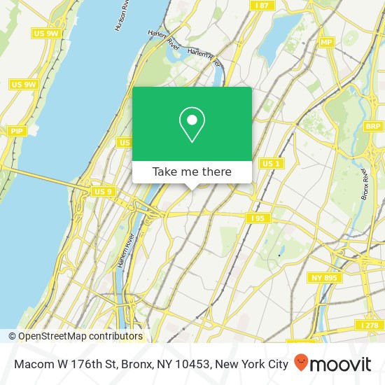 Mapa de Macom W 176th St, Bronx, NY 10453