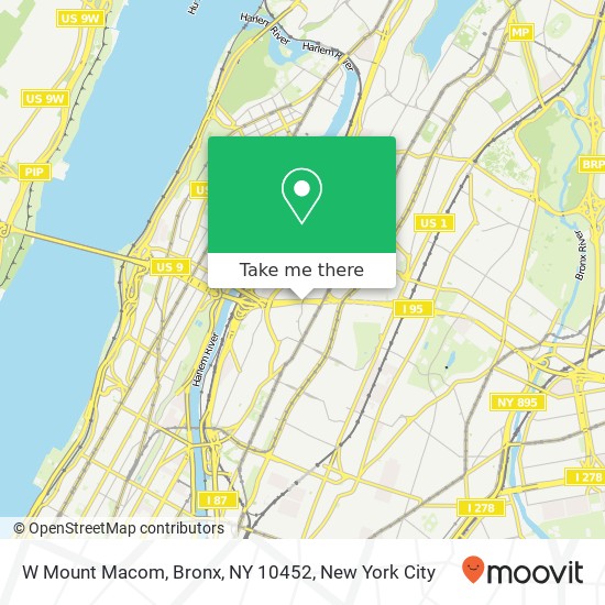 W Mount Macom, Bronx, NY 10452 map