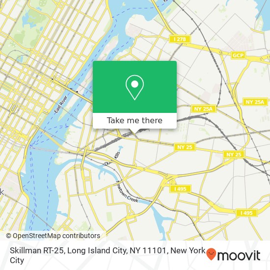 Mapa de Skillman RT-25, Long Island City, NY 11101