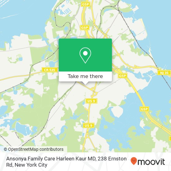 Mapa de Ansonya Family Care Harleen Kaur MD, 238 Ernston Rd