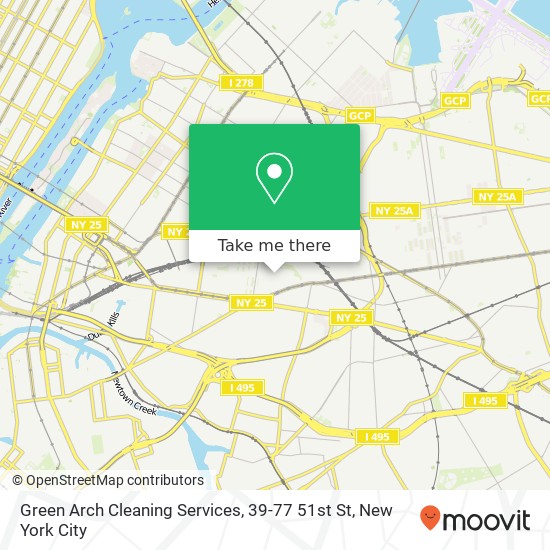Green Arch Cleaning Services, 39-77 51st St map