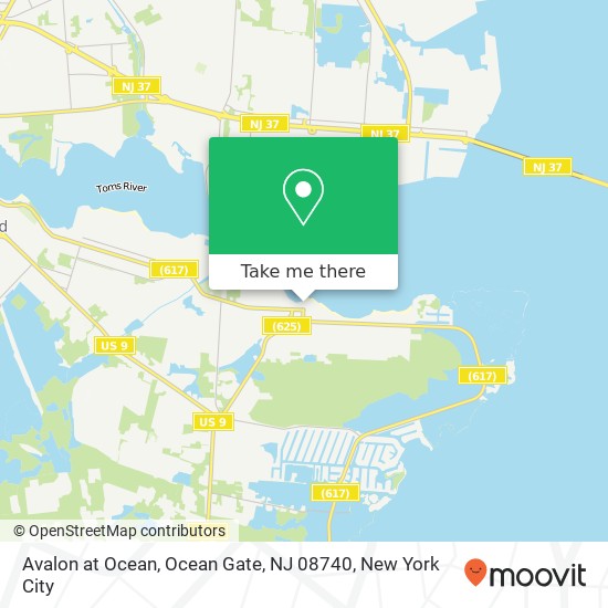 Mapa de Avalon at Ocean, Ocean Gate, NJ 08740