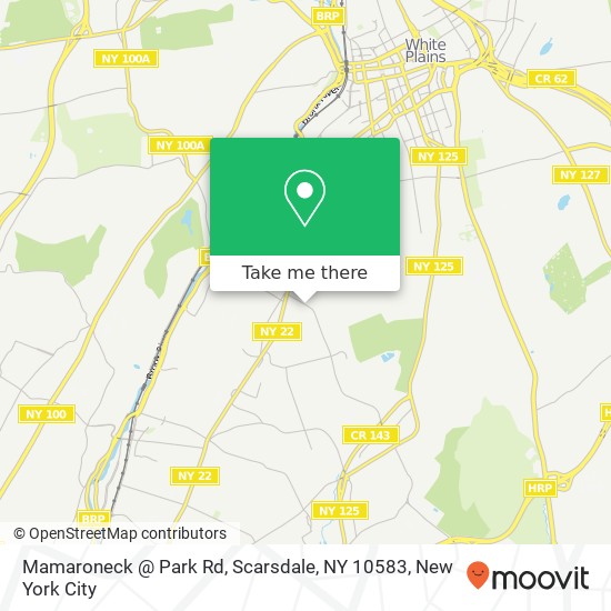 Mamaroneck @ Park Rd, Scarsdale, NY 10583 map