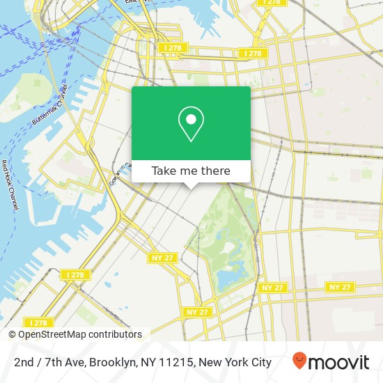 Mapa de 2nd / 7th Ave, Brooklyn, NY 11215