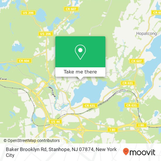 Baker Brooklyn Rd, Stanhope, NJ 07874 map