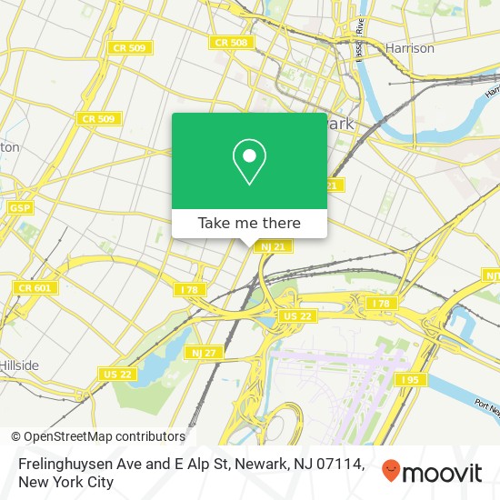 Frelinghuysen Ave and E Alp St, Newark, NJ 07114 map