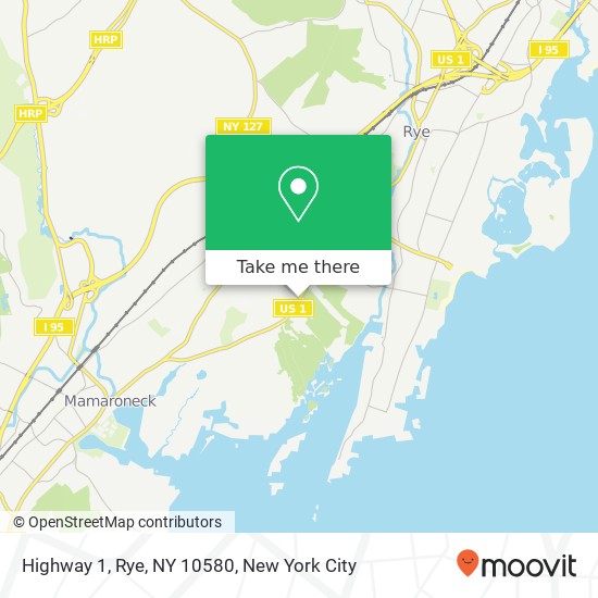 Mapa de Highway 1, Rye, NY 10580