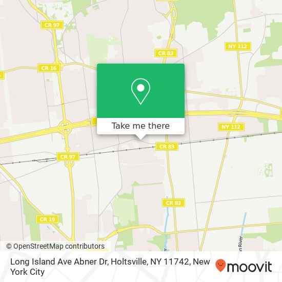 Mapa de Long Island Ave Abner Dr, Holtsville, NY 11742