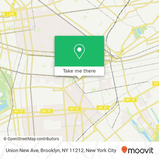 Mapa de Union New Ave, Brooklyn, NY 11212