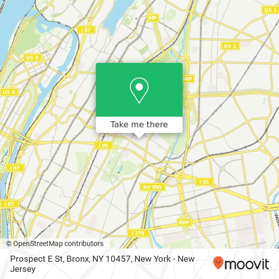 Mapa de Prospect E St, Bronx, NY 10457