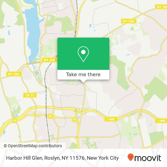 Mapa de Harbor Hill Glen, Roslyn, NY 11576