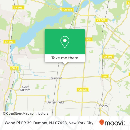 Wood Pl CR-39, Dumont, NJ 07628 map