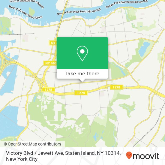 Mapa de Victory Blvd / Jewett Ave, Staten Island, NY 10314