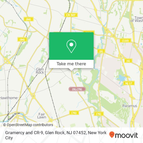 Gramercy and CR-9, Glen Rock, NJ 07452 map