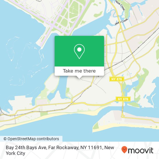 Mapa de Bay 24th Bays Ave, Far Rockaway, NY 11691