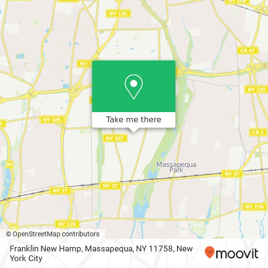 Mapa de Franklin New Hamp, Massapequa, NY 11758
