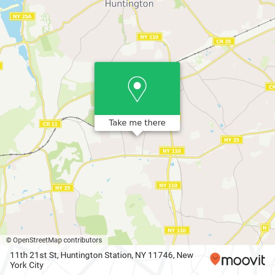 Mapa de 11th 21st St, Huntington Station, NY 11746