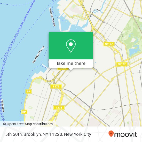 Mapa de 5th 50th, Brooklyn, NY 11220