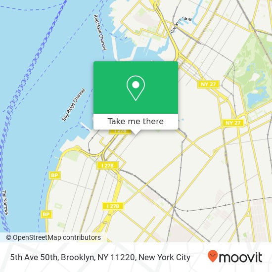 Mapa de 5th Ave 50th, Brooklyn, NY 11220