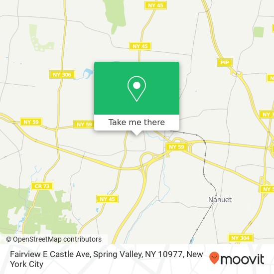 Fairview E Castle Ave, Spring Valley, NY 10977 map