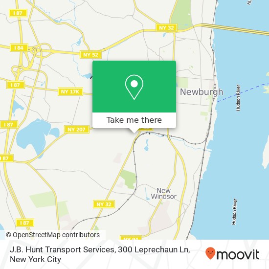 Mapa de J.B. Hunt Transport Services, 300 Leprechaun Ln