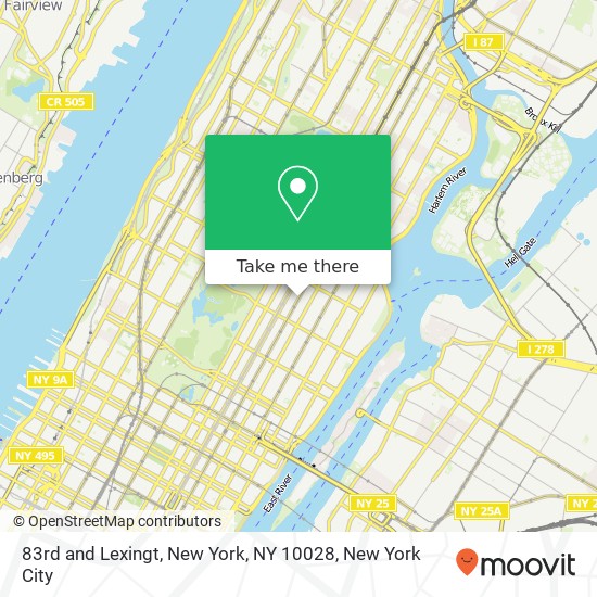 Mapa de 83rd and Lexingt, New York, NY 10028