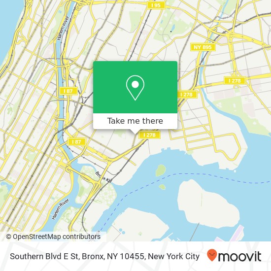 Southern Blvd E St, Bronx, NY 10455 map