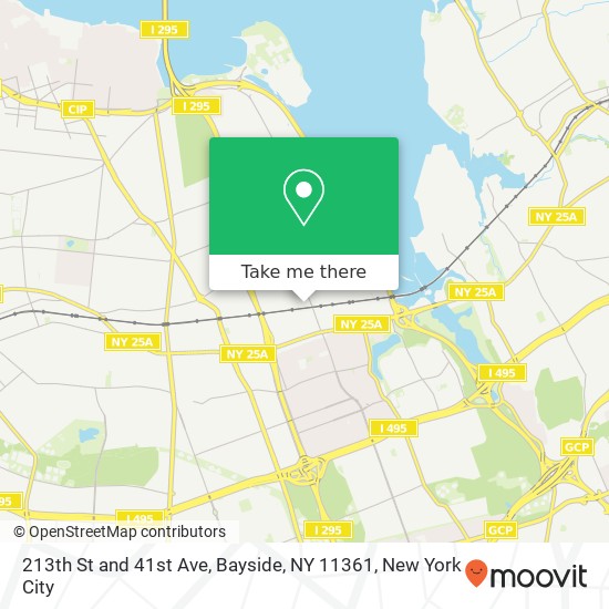 Mapa de 213th St and 41st Ave, Bayside, NY 11361