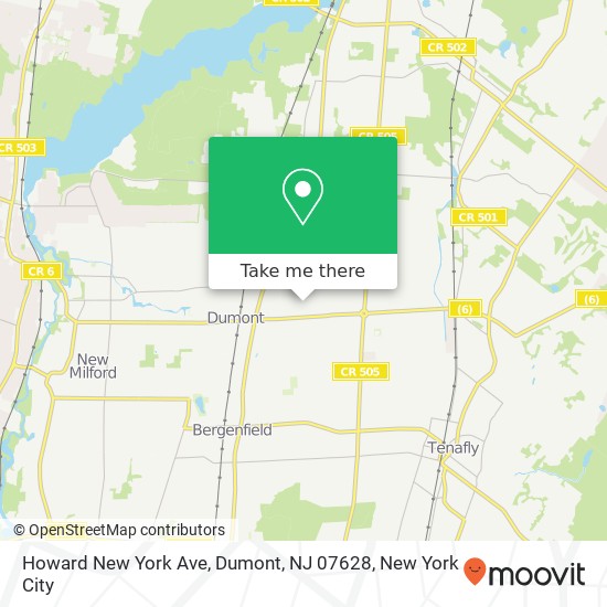 Mapa de Howard New York Ave, Dumont, NJ 07628