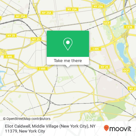 Mapa de Eliot Caldwell, Middle Village (New York City), NY 11379