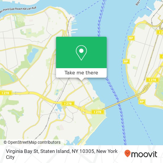 Virginia Bay St, Staten Island, NY 10305 map