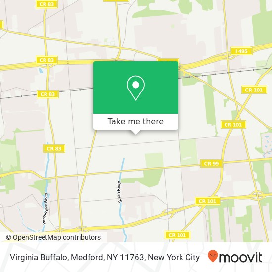 Mapa de Virginia Buffalo, Medford, NY 11763