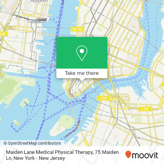 Mapa de Maiden Lane Medical Physical Therapy, 75 Maiden Ln