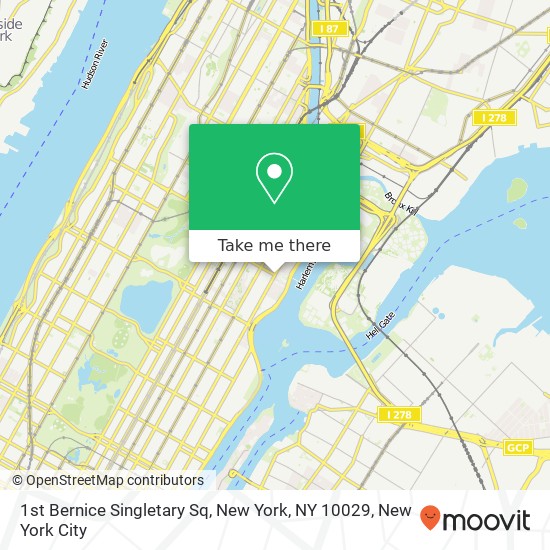 1st Bernice Singletary Sq, New York, NY 10029 map