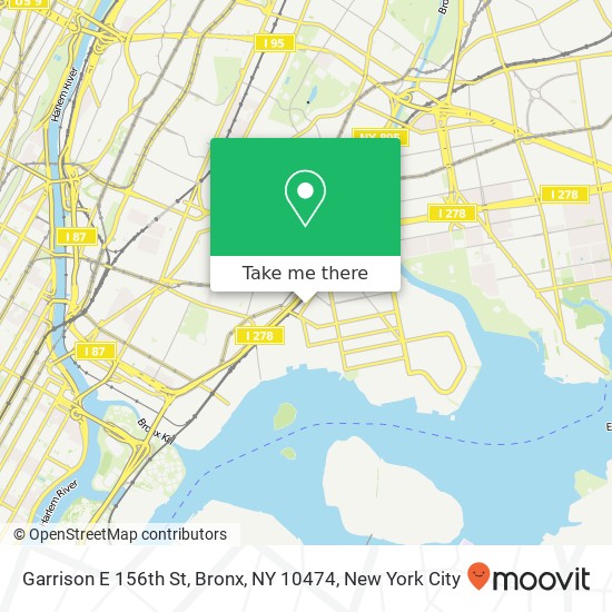 Mapa de Garrison E 156th St, Bronx, NY 10474