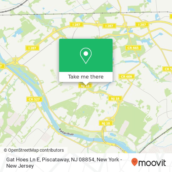Mapa de Gat Hoes Ln E, Piscataway, NJ 08854