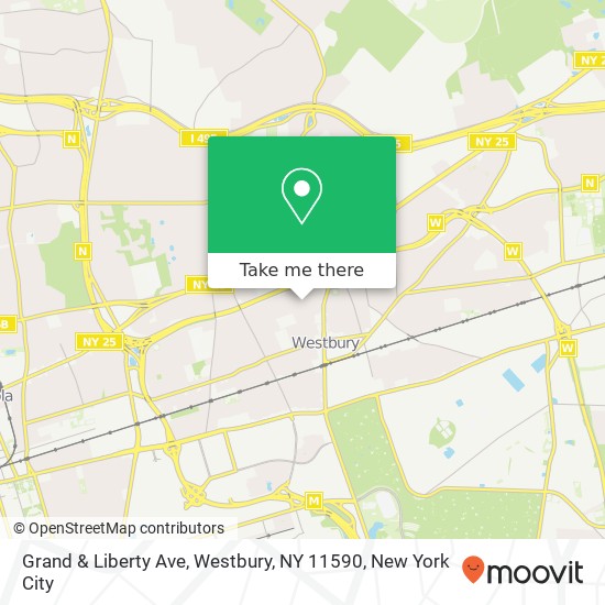 Mapa de Grand & Liberty Ave, Westbury, NY 11590